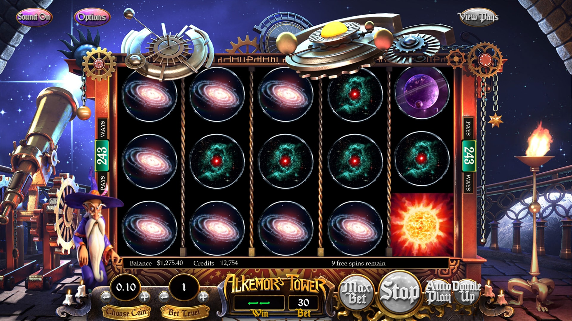 BetSoft Alkemor's Tower Screenshot