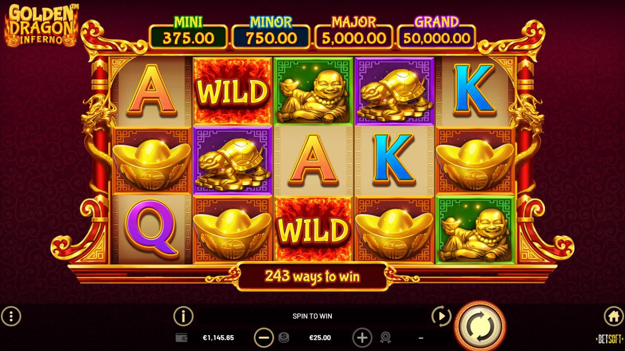 BetSoft Golden Dragon Inferno Screenshot