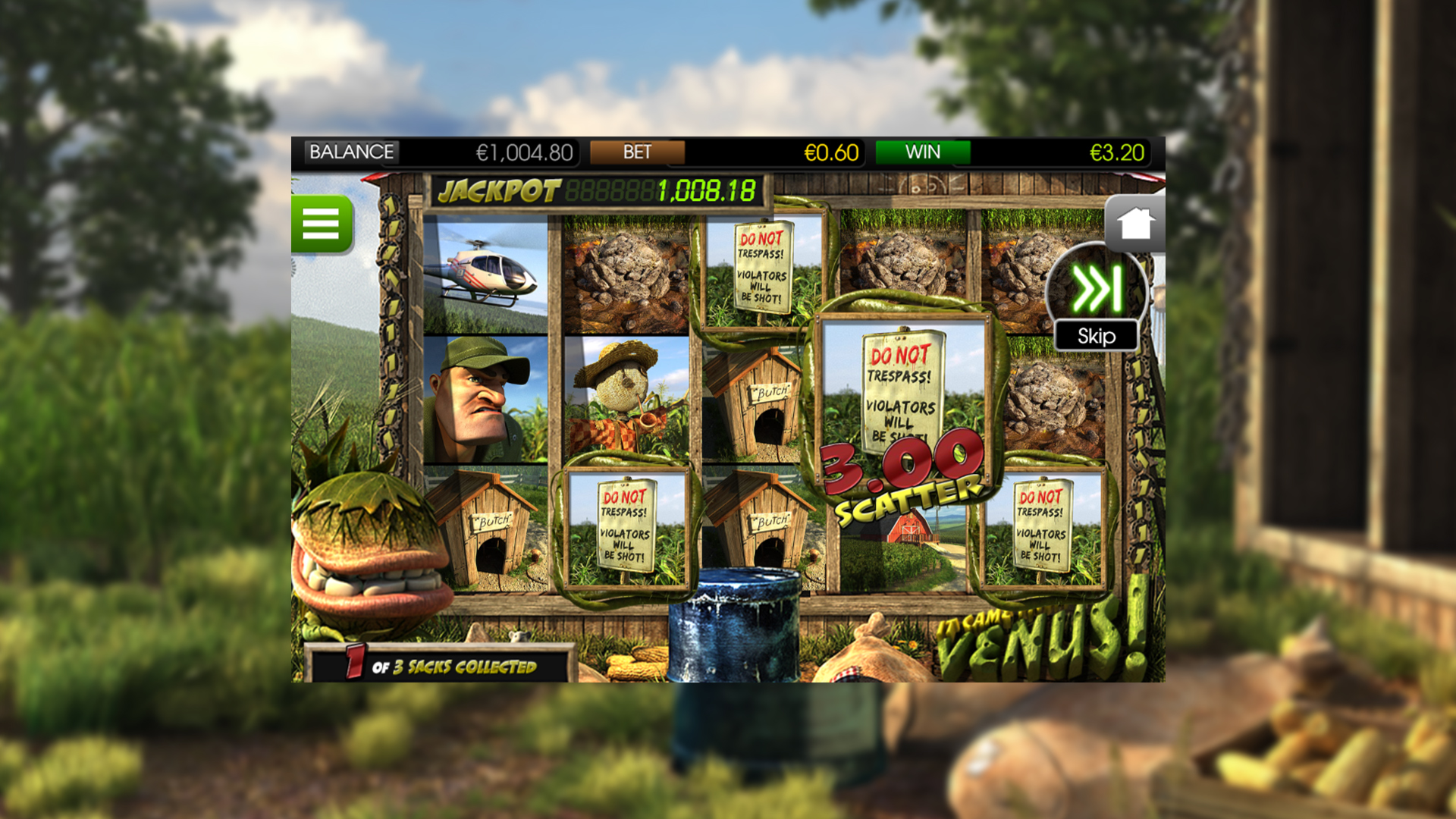 BetSoft It Came From Venus Screenshot