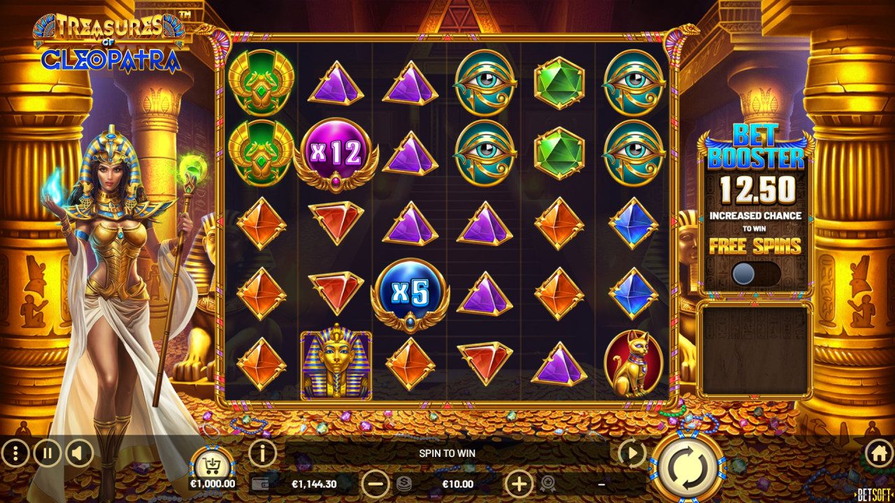 BetSoft Treasures of Cleopatra Screenshot