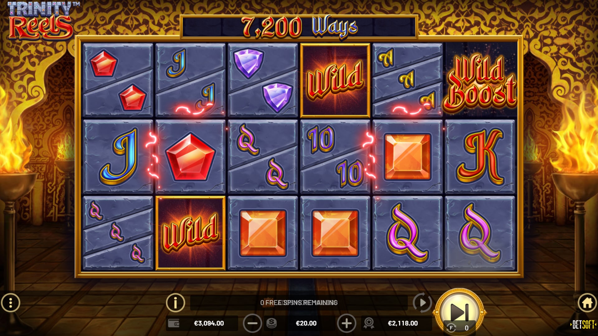 BetSoft Trinity Reels Screenshot