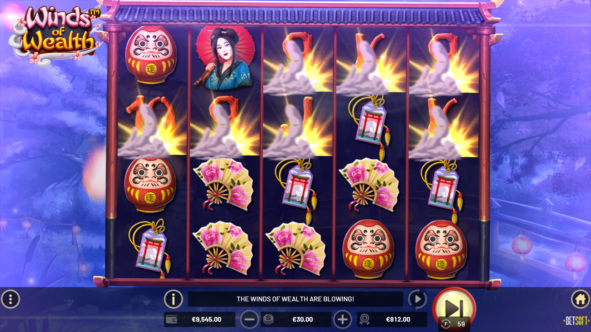 BetSoft Winds of Wealth Screenshot