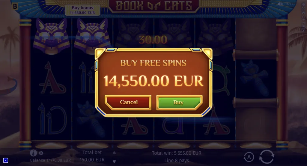 BG Book of Cats Megaways Screenshot