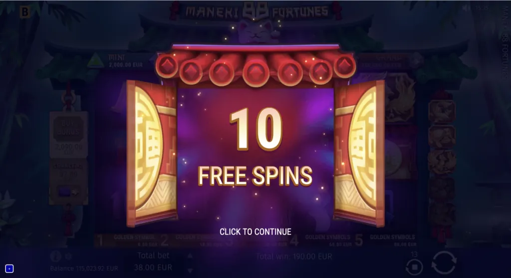 BG Maneki 88 Fortunes Screenshot