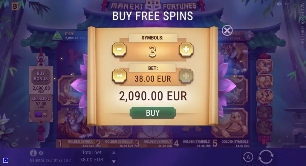 BG Maneki 88 Fortunes Screenshot