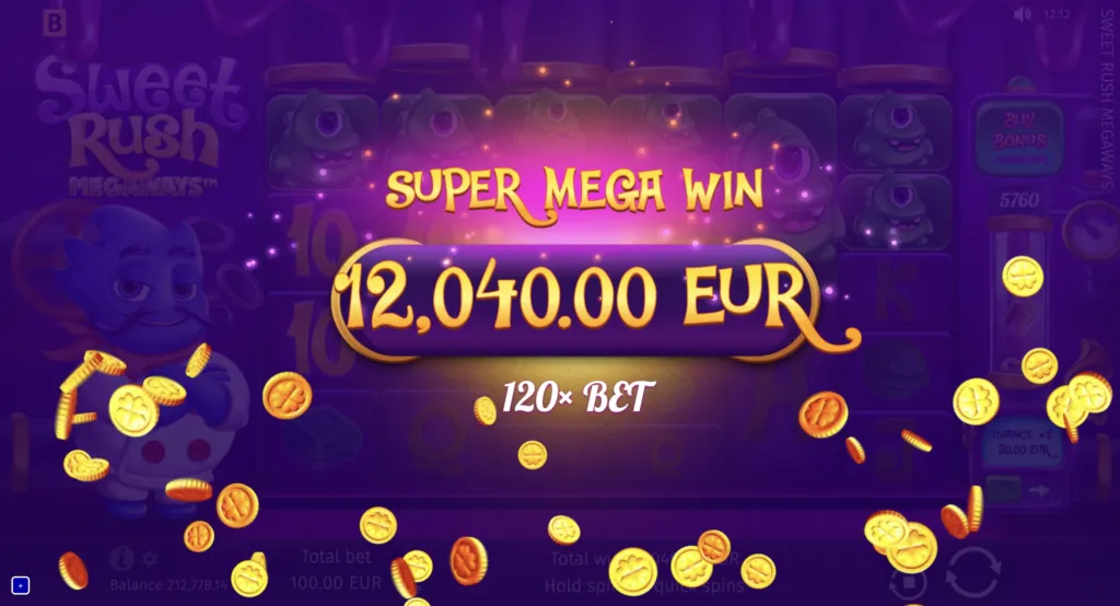 BG Sweet Rush Megaways Screenshot