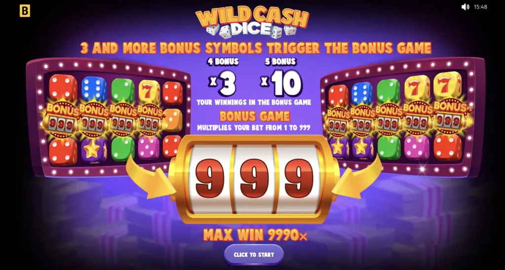 BG Wild Cash Dice Screenshot