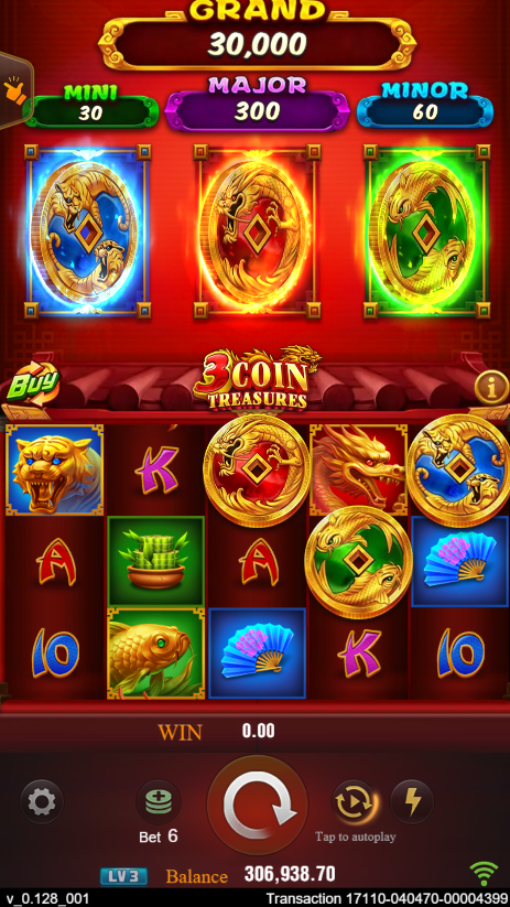 JILI 3 Coin Treasures Screenshot
