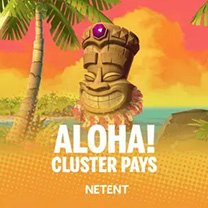 Aloha Cluster Pays slot game showcased on JACKPOT DELUXE.